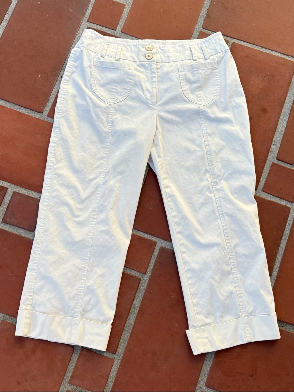 Elliott Lauren cropped, cuffed, wide-leg pants - Size 12